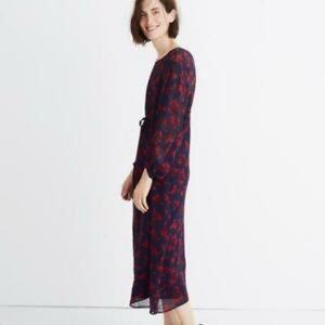 Madewell  Rosette Nightfall No.6 Silk dress